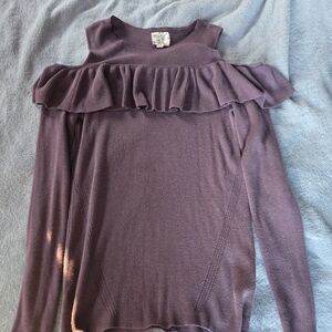 Women's Purple Ruffle Top